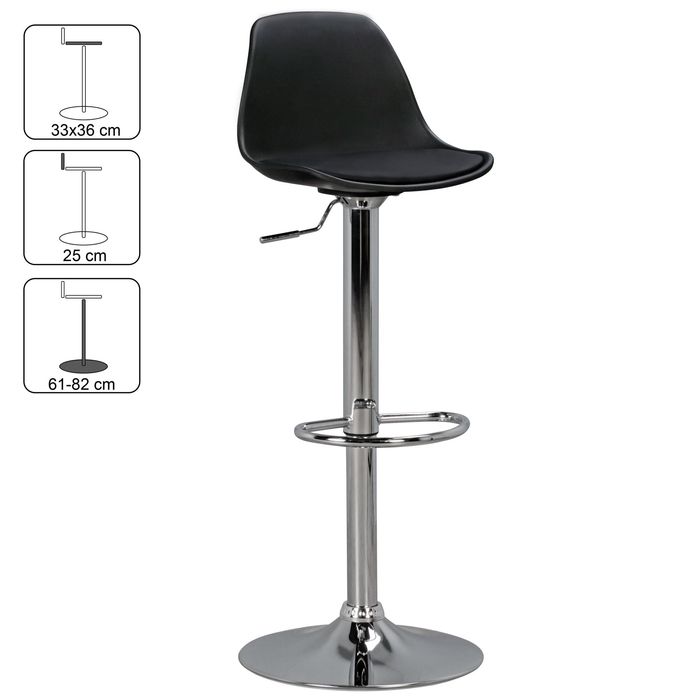 FineBuy Barhocker mit Lehne Sitzhocker Höhenverstellbar Barstuhl Hocker Modern