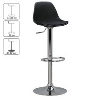 FineBuy Barhocker mit Lehne Sitzhocker Höhenverstellbar Barstuhl Hocker Modern – Ansicht 1