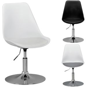 FineBuy HAINAN, Drehsessel Esszimmerstuhl Kunstleder / Stoff, Drehstuhl verstellbar, Drehhocker Wartezimmerstuhl 6453