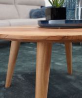 FineBuy Couchtisch Akazie Massiv rund 75 cm Wohnzimmertisch skandinavisch Retro – Ansicht 5
