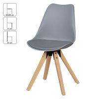 FineBuy 2er Set Retro Esszimmerstuhl Kunstleder Essstuhl Küchenstuhl Rückenlehne – Ansicht 2