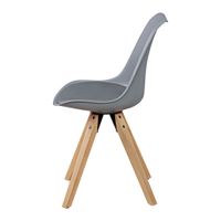 FineBuy 2er Set Retro Esszimmerstuhl Kunstleder Essstuhl Küchenstuhl Rückenlehne – Ansicht 3