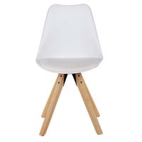 FineBuy 2er Set Retro Esszimmerstuhl Kunstleder Essstuhl Küchenstuhl Rückenlehne – Ansicht 1