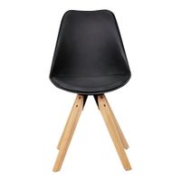 FineBuy 2er Set Retro Esszimmerstuhl Kunstleder Essstuhl Küchenstuhl Rückenlehne – Ansicht 1