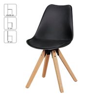 FineBuy 2er Set Retro Esszimmerstuhl Kunstleder Essstuhl Küchenstuhl Rückenlehne – Ansicht 2