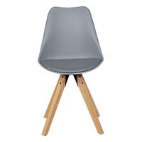 FineBuy 2er Set Retro Esszimmerstuhl Kunstleder Essstuhl Küchenstuhl Rückenlehne – Ansicht 1