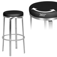FineBuy Design Barhocker Tresenhocker Drehbar Barstuhl Bistrohocker Gepolstert – Ansicht 1