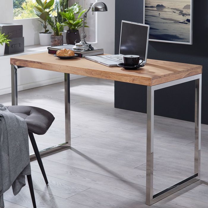 FineBuy Massivholz Schreibtisch Anrichte Computertisch Konsolentisch