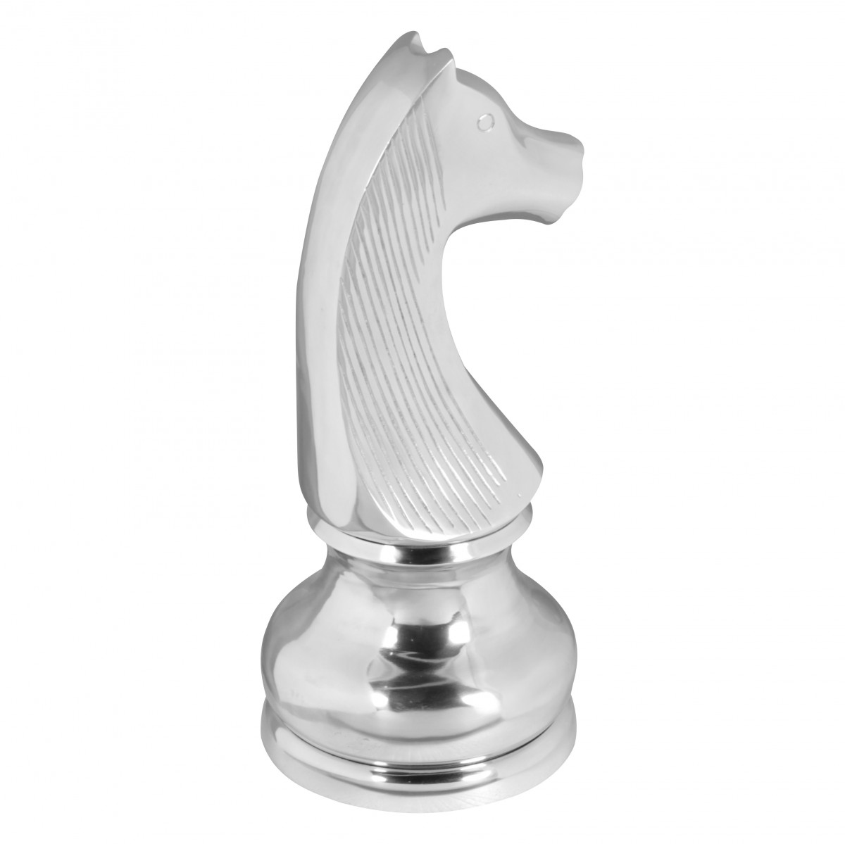 FineBuy Deko Schachfigur Aluminium Dekoration poliert 60 cm Dekofigur Statue Skulptur groß Alu einzeln modern XXL | Farbe: Silber FineBuy Deko Schachfigur Aluminium Dekoration poliert 60 cm Dekofigur Statue Skulptur groß Alu einzeln modern XXL | Farbe: Silber