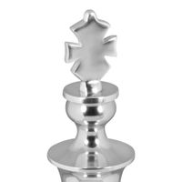 Große Schachfigur Aluminium Dekoration poliert Design Skulptur Dekofigur XXL – Ansicht 2