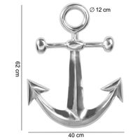 Anker Wanddeko Aluminium Silber 62x40cm Maritim Wanddeko Dekoanker Nautik – Ansicht 3