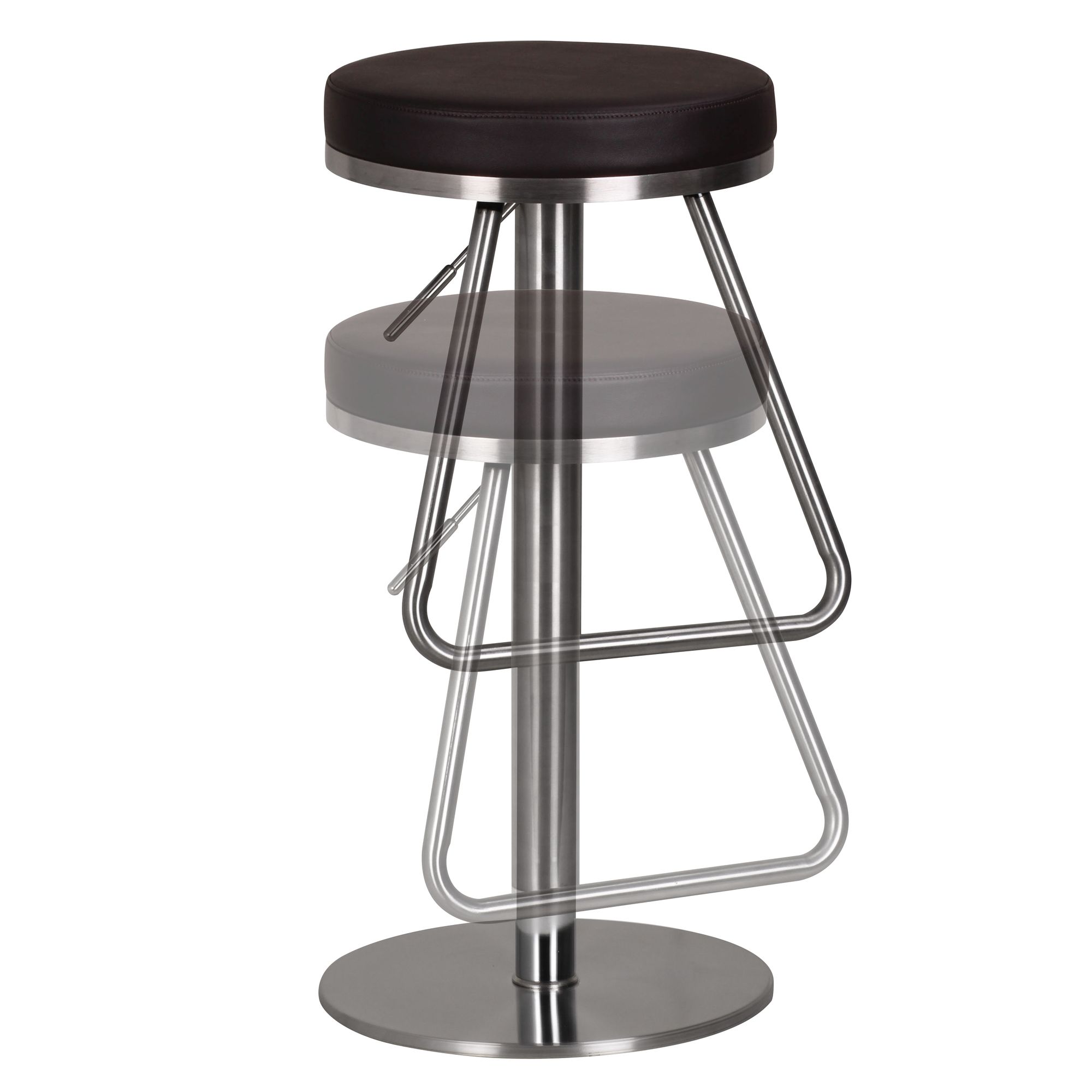 FineBuy Barhocker Edelstahl höhenverstellbare Sitzfläche 54 - 79 cm, Design Barstuhl, Bistrohocker Barsitz Gepolstert, Thekenhocker 360° Drehbar, Tresenstuhl Modern | Farbe: Schwarz FineBuy Barhocker Edelstahl höhenverstellbare Sitzfläche 54 - 79 cm, Design Barstuhl, Bistrohocker Barsitz Gepolstert, Thekenhocker 360° Drehbar, Tresenstuhl Modern | Farbe: Schwarz