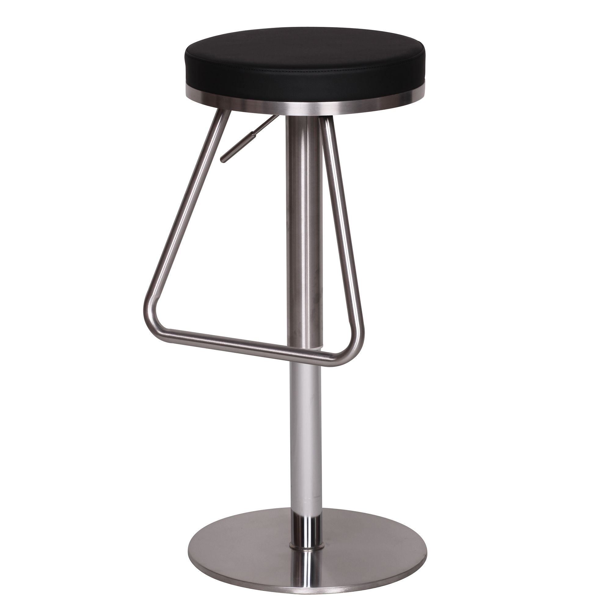 FineBuy Barhocker Edelstahl höhenverstellbare Sitzfläche 54 - 79 cm, Design Barstuhl, Bistrohocker Barsitz Gepolstert, Thekenhocker 360° Drehbar, Tresenstuhl Modern | Farbe: Schwarz FineBuy Barhocker Edelstahl höhenverstellbare Sitzfläche 54 - 79 cm, Design Barstuhl, Bistrohocker Barsitz Gepolstert, Thekenhocker 360° Drehbar, Tresenstuhl Modern | Farbe: Schwarz