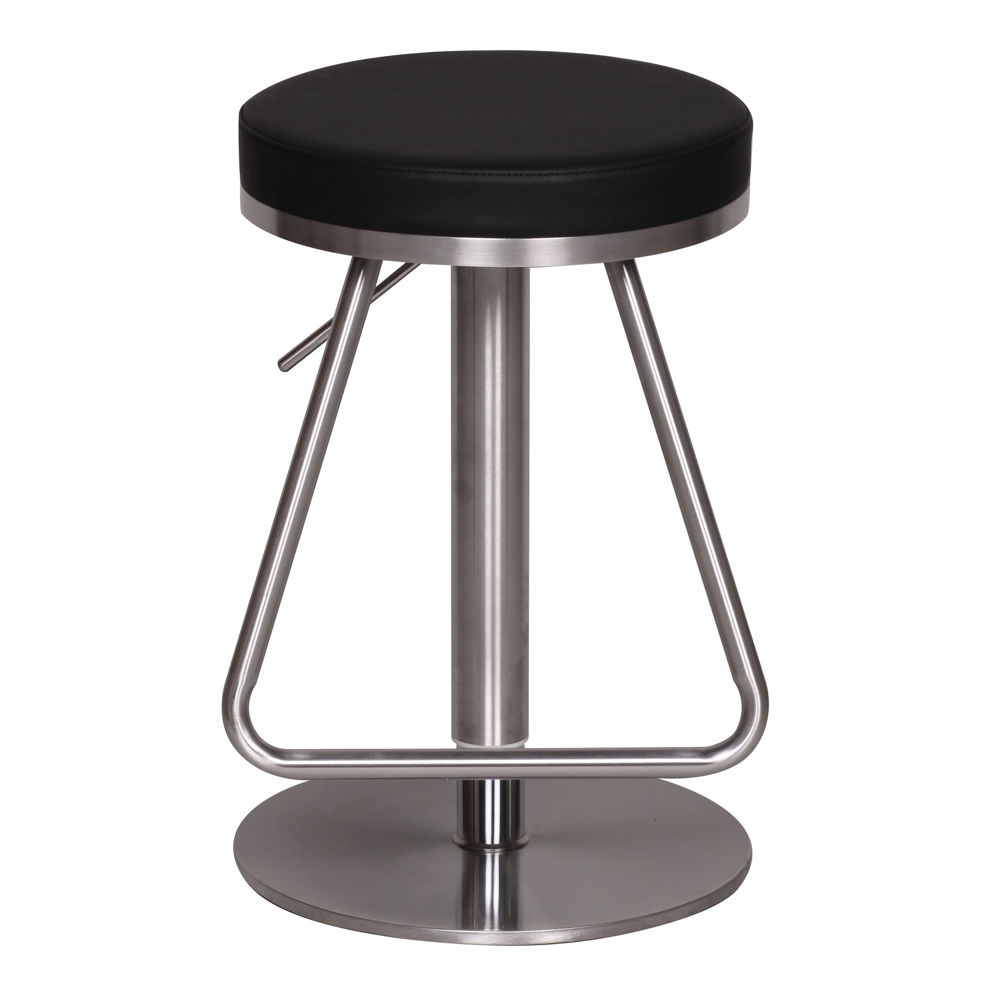 FineBuy Barhocker Edelstahl höhenverstellbare Sitzfläche 54 - 79 cm, Design Barstuhl, Bistrohocker Barsitz Gepolstert, Thekenhocker 360° Drehbar, Tresenstuhl Modern | Farbe: Schwarz FineBuy Barhocker Edelstahl höhenverstellbare Sitzfläche 54 - 79 cm, Design Barstuhl, Bistrohocker Barsitz Gepolstert, Thekenhocker 360° Drehbar, Tresenstuhl Modern | Farbe: Schwarz
