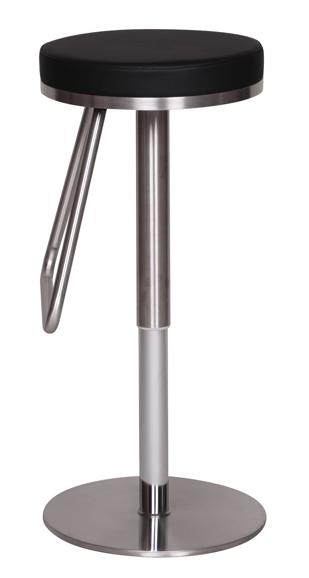 FineBuy Barhocker Edelstahl höhenverstellbare Sitzfläche 54 - 79 cm, Design Barstuhl, Bistrohocker Barsitz Gepolstert, Thekenhocker 360° Drehbar, Tresenstuhl Modern | Farbe: Schwarz FineBuy Barhocker Edelstahl höhenverstellbare Sitzfläche 54 - 79 cm, Design Barstuhl, Bistrohocker Barsitz Gepolstert, Thekenhocker 360° Drehbar, Tresenstuhl Modern | Farbe: Schwarz