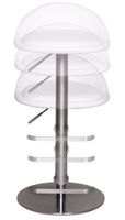FineBuy Barhocker Edelstahl Barstuhl Tresenstuhl Design Bistrohocker Modern – Ansicht 4
