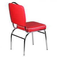 2er Set Esszimmerstuhl Kunstleder American Diner Retro Stuhl Sessel gepolstert – Ansicht 3