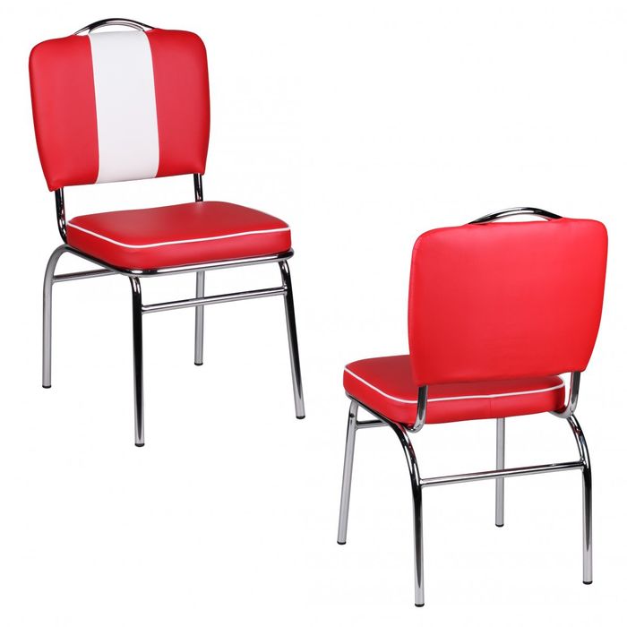 4er Set Esszimmerstühle American Diner Stühle 50er Jahre Retro Möbel Bistro