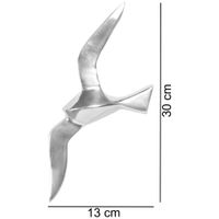 Deko Möwe Metall Alu poliert Vogel Silber Design Tier Maritim Wohnzimmer modern – Ansicht 4