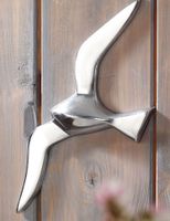Deko Möwe Metall Alu poliert Vogel Silber Design Tier Maritim Wohnzimmer modern – Ansicht 5
