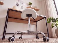 Sattelhocker Praxishocker Kosmetikhocker Drehhocker Rollhocker Arbeitshocker – Ansicht 3