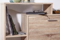 Schuhkipper Holz 2 Fächer Sonoma 12 Paar Schuhe Schuhschrank Schuhkommode – Ansicht 5