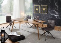Esstisch natur braun Esszimmertisch Sheesham Küchentisch rustikal Massiv Holz – Ansicht 2