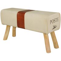 Sitzbank Turnbock 90cm Echtleder Sitzhocker Sprinbock Hocker Garderobenbank – Ansicht 6