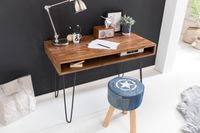 FineBuy Schreibtisch 110x60 cm Bürotisch Laptoptisch Massiv Holztisch Sheesham – Ansicht 2