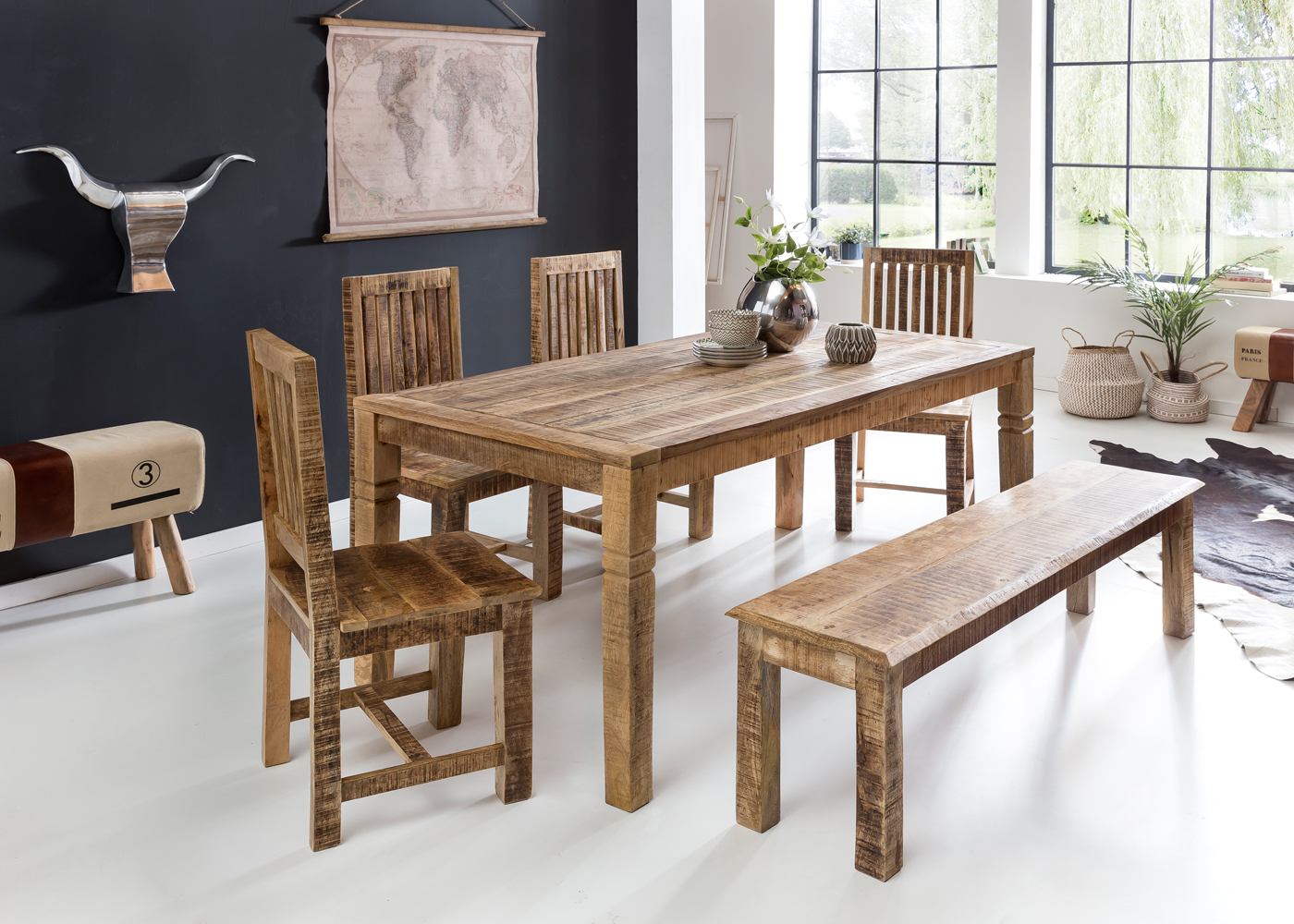 FineBuy Esszimmertisch FB45592 Braun 120 x 76 x 70 cm Mango Massivholz, Design Landhaus Esstisch Massiv, Tisch für Esszimmer rechteckig, Küchentisch für 4-6 Personen, Holztisch Rustikal Groß | Farbe: Braun FineBuy Esszimmertisch FB45592 Braun 120 x 76 x 70 cm Mango Massivholz, Design Landhaus Esstisch Massiv, Tisch für Esszimmer rechteckig, Küchentisch für 4-6 Personen, Holztisch Rustikal Groß | Farbe: Braun