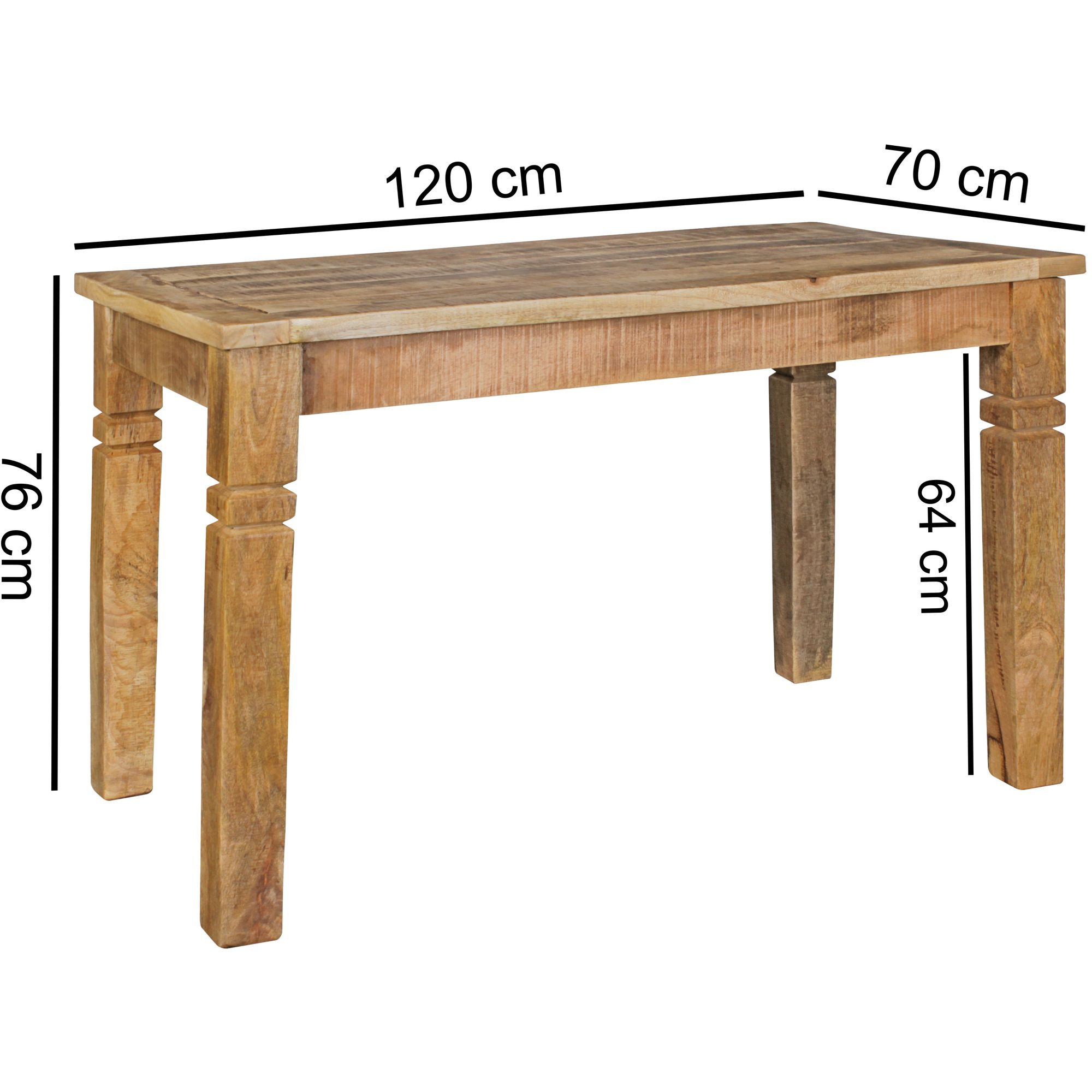 FineBuy Esszimmertisch FB45592 Braun 120 x 76 x 70 cm Mango Massivholz, Design Landhaus Esstisch Massiv, Tisch für Esszimmer rechteckig, Küchentisch für 4-6 Personen, Holztisch Rustikal Groß | Farbe: Braun FineBuy Esszimmertisch FB45592 Braun 120 x 76 x 70 cm Mango Massivholz, Design Landhaus Esstisch Massiv, Tisch für Esszimmer rechteckig, Küchentisch für 4-6 Personen, Holztisch Rustikal Groß | Farbe: Braun
