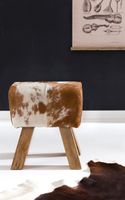 Design Sitzhocker Springbock Fußhocker Turnhocker Turnbock Pferd Leder Jeans – Ansicht 5