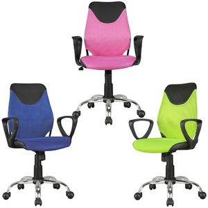 FineBuy Kinder-Schreibtischstuhl TERNI für Kinder ab 6 mit Lehne, Kinder-Drehstuhl Kinder-Bürostuhl ergonomisch, Jugendstuhl höhenverstellbar 11584