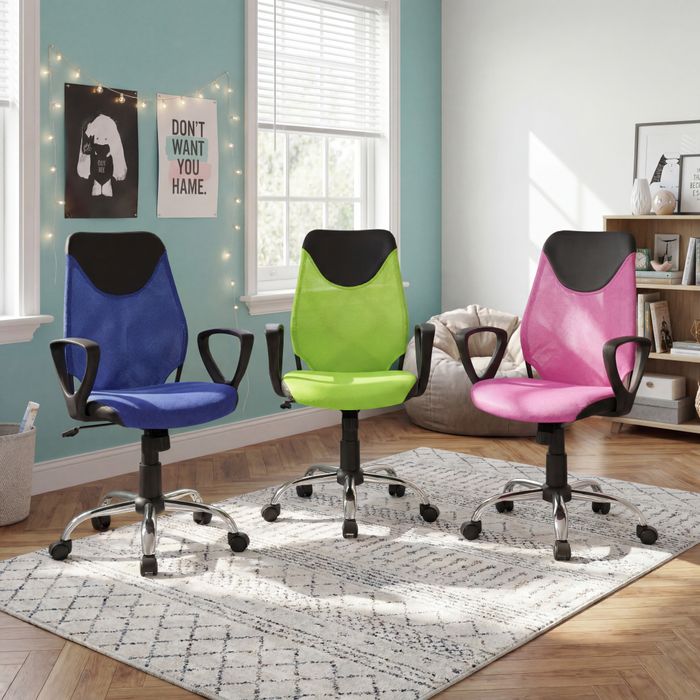 FineBuy Kinder-Schreibtischstuhl TERNI für Kinder ab 6 mit Lehne, Kinder-Drehstuhl Kinder-Bürostuhl ergonomisch, Jugendstuhl höhenverstellbar