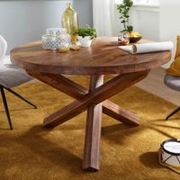 Esstisch rund Ø120cm Massivholz Design Esszimmertisch für 4 Personen Küchentisch – Ansicht 1