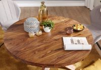 Esstisch rund Ø120cm Massivholz Design Esszimmertisch für 4 Personen Küchentisch – Ansicht 4