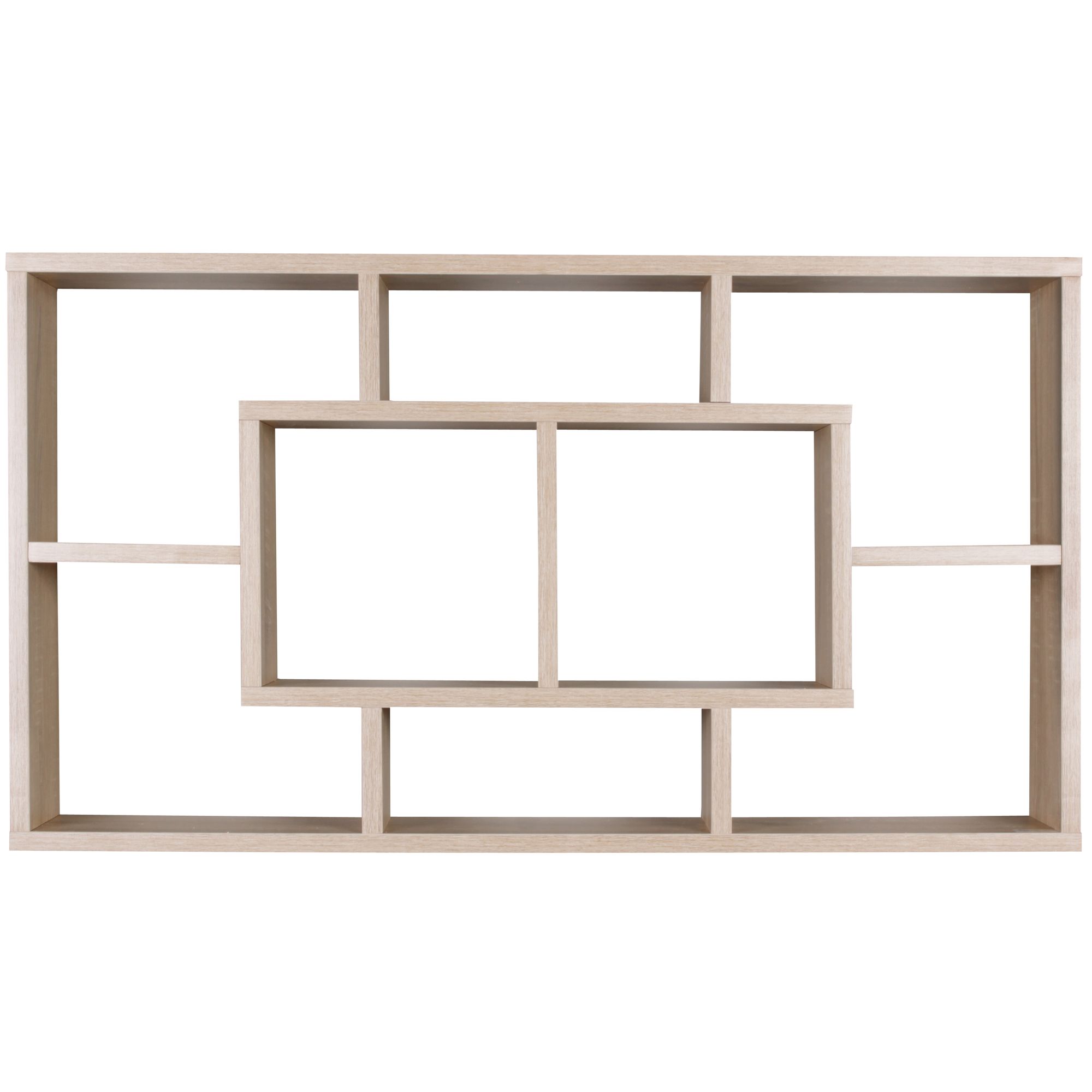 FineBuy Wandregal PAOLA 85 x 47,5 x 16 cm MDF-Holz Hängeregal modern, Design Wandboard freischwebend, Holzregal offen zum Hängen | Farbe: Grau