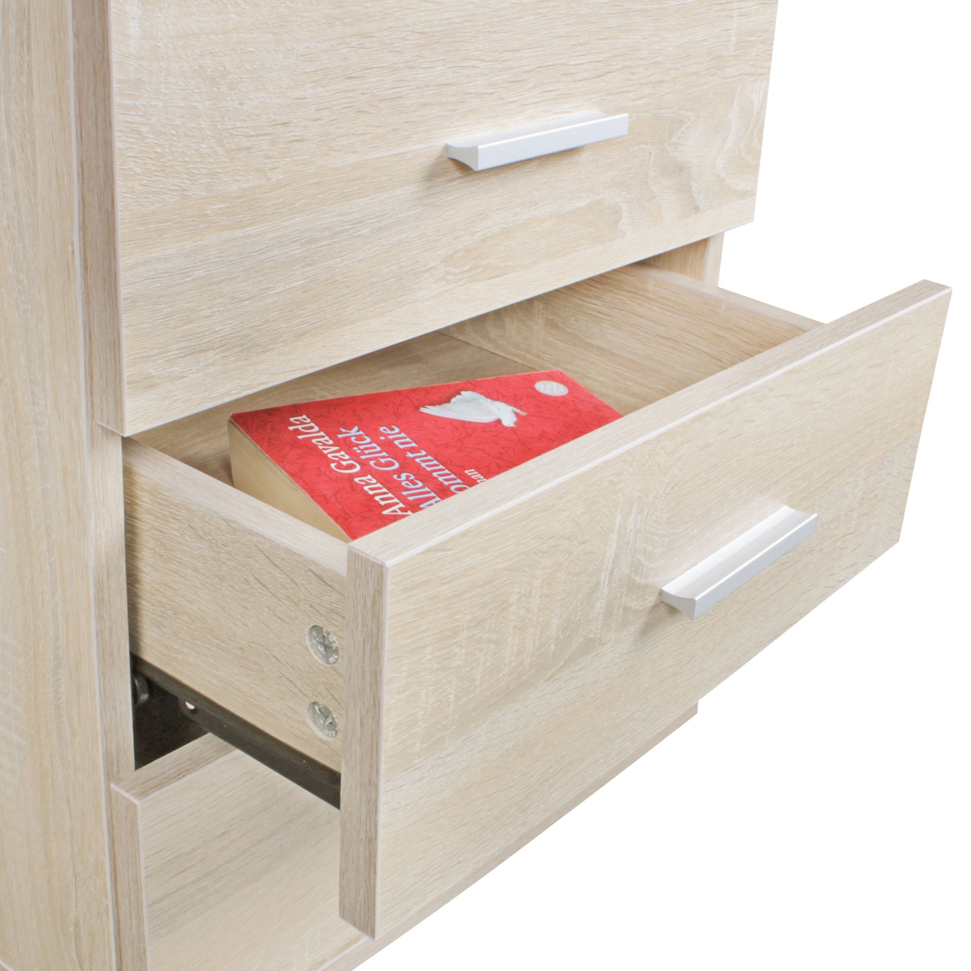 FineBuy Nachtkonsole LATINA mit 3 Schubladen in Holz Modern, B x H x T: 45 cm x 54 cm x 34 cm, Design Nachtkästchen mit Füßen, Nako - Nachttisch Kommode, Nachtschrank | Farbe: Schwarz FineBuy Nachtkonsole LATINA mit 3 Schubladen in Holz Modern, B x H x T: 45 cm x 54 cm x 34 cm, Design Nachtkästchen mit Füßen, Nako - Nachttisch Kommode, Nachtschrank | Farbe: Schwarz