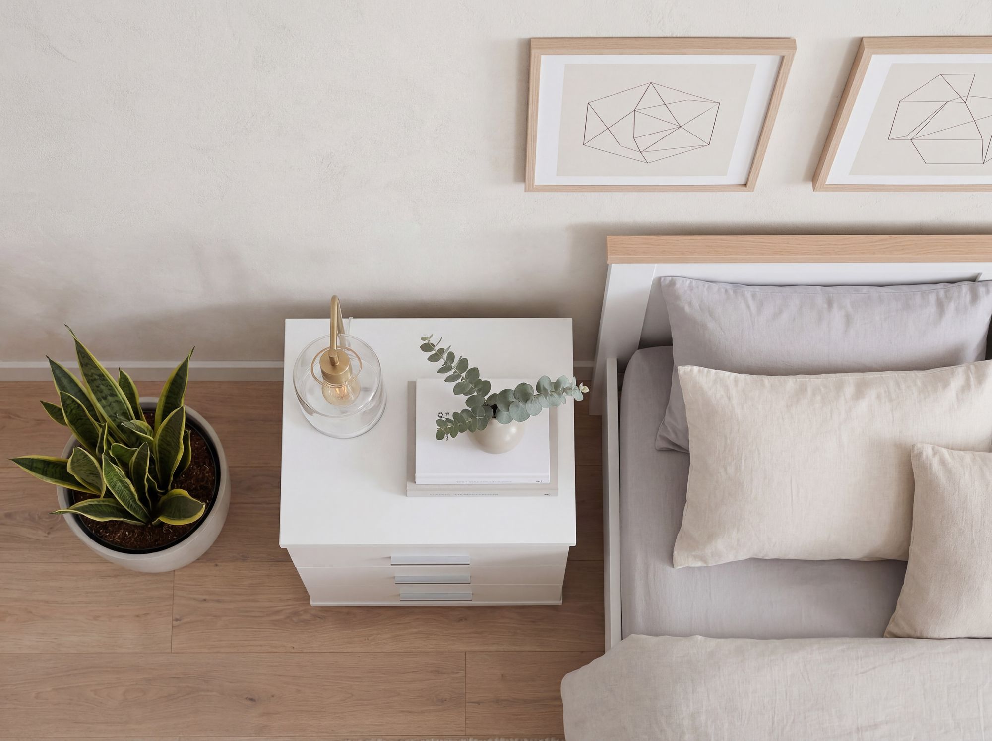 Nachtkonsole Nachtschrank Holz Nachtkästchen Schlafzimmer Design Nachttisch – Ansicht 4