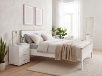 Nachtkonsole Nachtschrank Holz Nachtkästchen Schlafzimmer Design Nachttisch – Ansicht 2