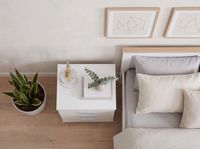 Nachtkonsole Nachtschrank Holz Nachtkästchen Schlafzimmer Design Nachttisch – Ansicht 4