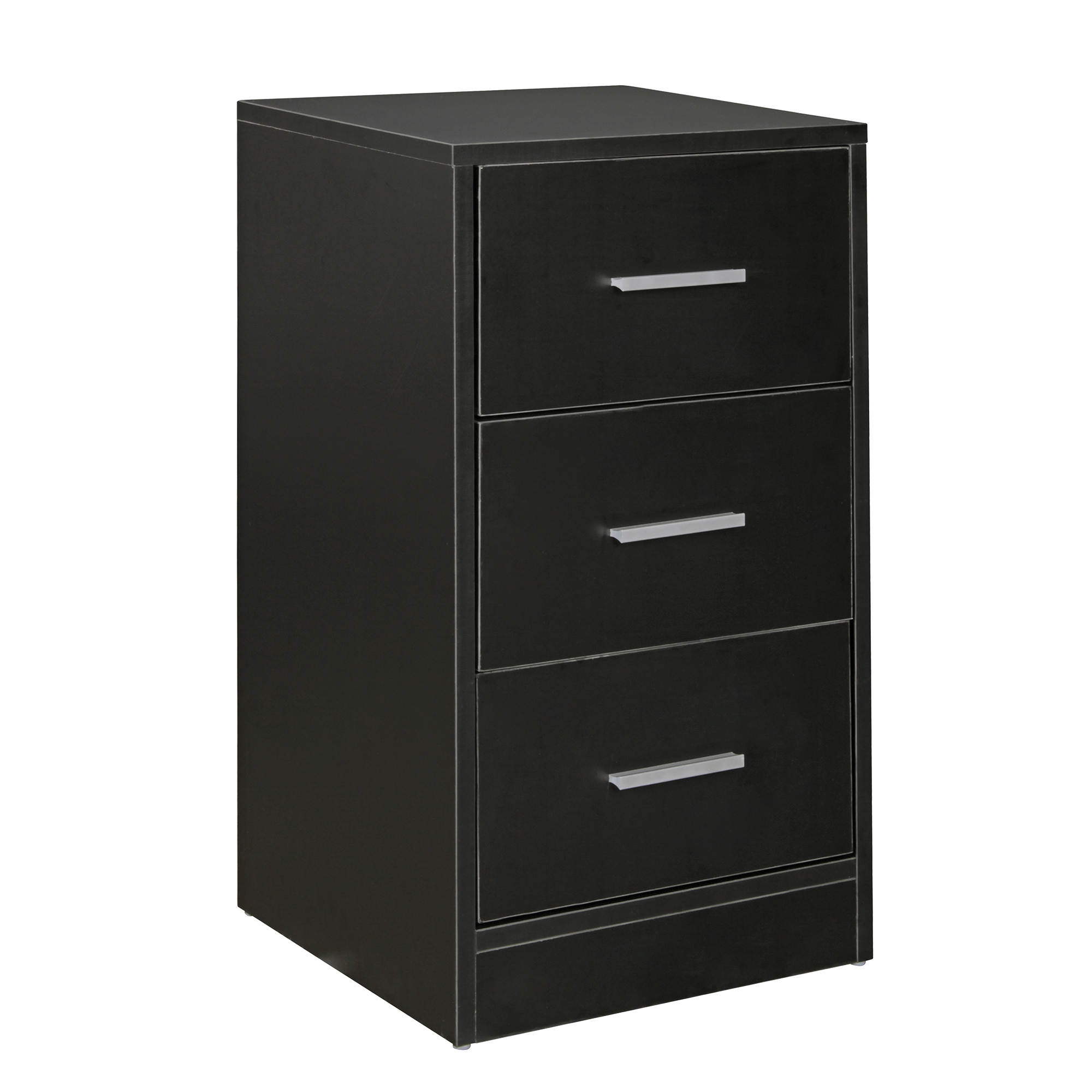 FineBuy Nachtkonsole Boxspringbett FOGGIA mit 3 Schubladen in Holz Modern, B x H x T: 37,5 x 68 x 35 cm, Design Nachtkästchen, Nako - Nachttisch Kommode, Nachtschrank | Farbe: Weiß