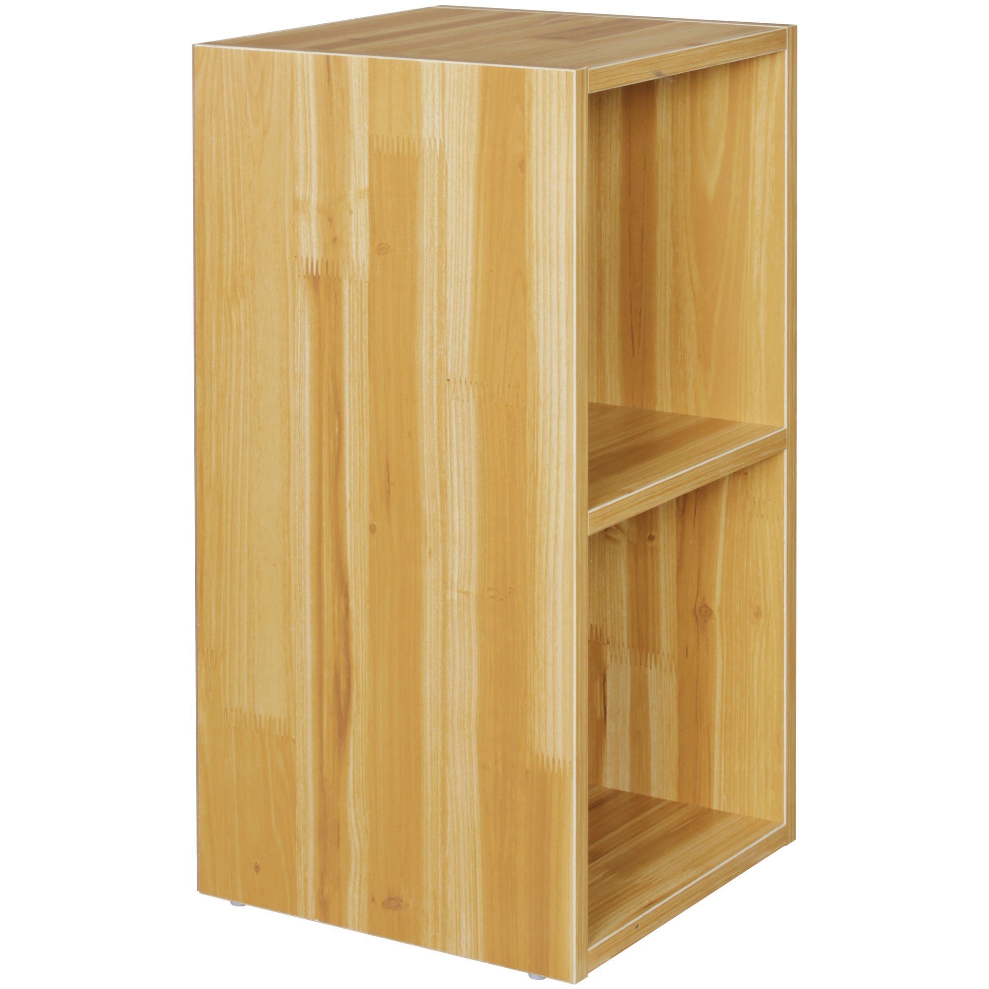 FineBuy Standregal Holz 30x60x30 cm Modern Regal Klein, Wandregal Ablageregal Schmal, Kleines Bücherregal 2 Ablagefächer, Schmales Design Holzregal Nischenregal | Farbe: Schwarz