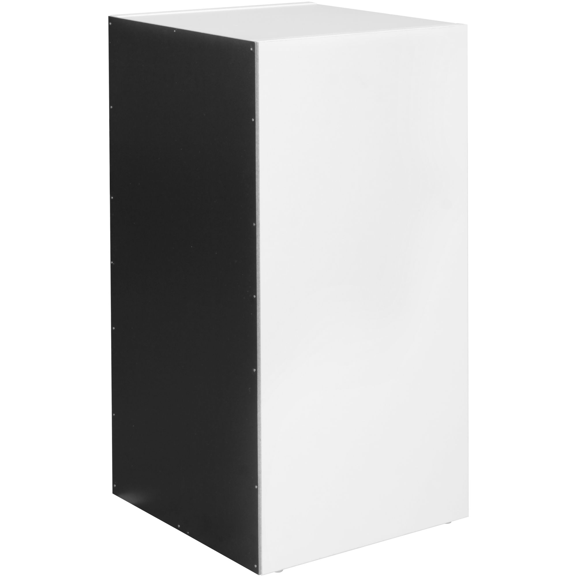 FineBuy Standregal Holz 30x60x30 cm Modern Regal Klein, Wandregal Ablageregal Schmal, Kleines Bücherregal 2 Ablagefächer, Schmales Design Holzregal Nischenregal | Farbe: Schwarz