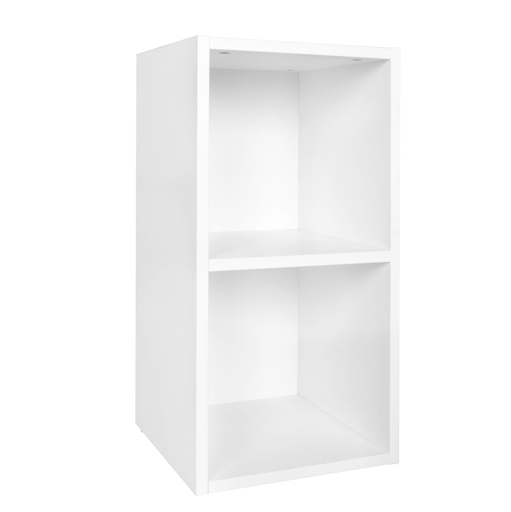 FineBuy Standregal Holz 30x60x30 cm Modern Regal Klein, Wandregal Ablageregal Schmal, Kleines Bücherregal 2 Ablagefächer, Schmales Design Holzregal Nischenregal | Farbe: Schwarz
