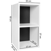 FineBuy Standregal Holz 30x60x30 cm Modern Regal Klein Holzregal Nischenregal – Ansicht 2