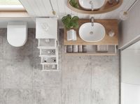 Badschrank Landhaus Badezimmerschrank Holz weiß Schubladen Beistellschrank klein – Ansicht 4