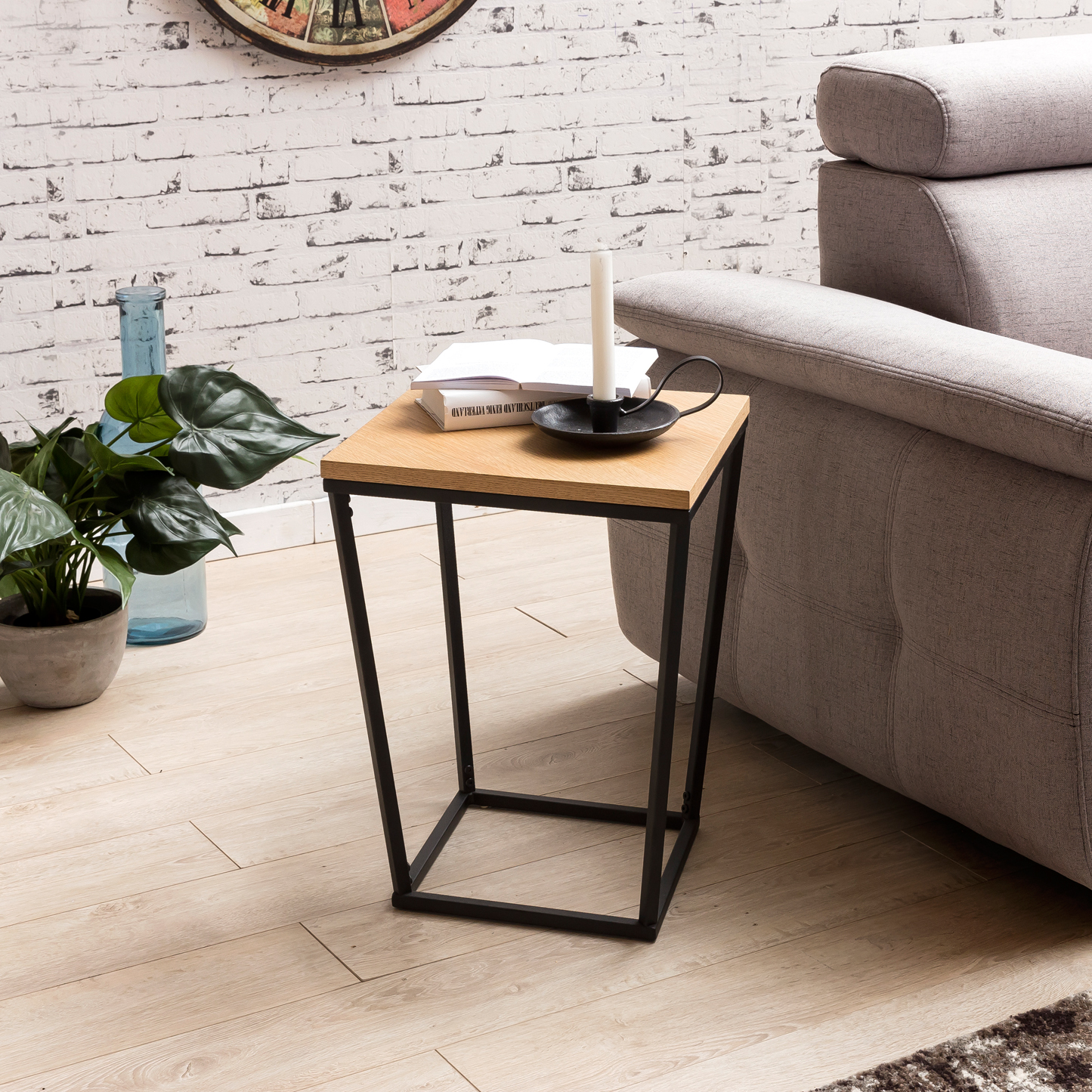 FineBuy Beistelltisch SCANIO Retro Design MDF-Holz Eiche 60 x 50 x ... FineBuy Beistelltisch SCANIO Retro Design MDF-Holz Eiche 60 x 50 x ...