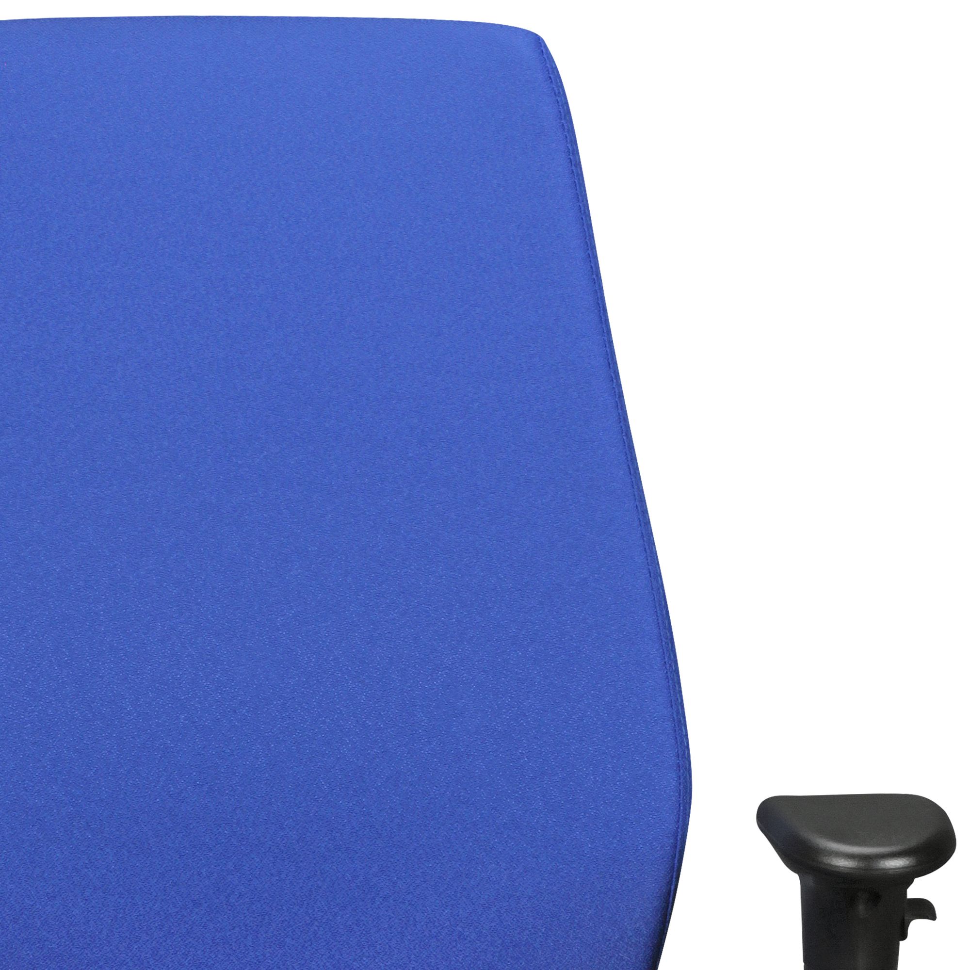 FineBuy Bürostuhl DARIUS mit Stoff-Bezug, Design Schreibtisch-Stuhl mit Synchromechanik & Armlehnen, Drehstuhl Drehsessel ergonomisch 120 kg | Farbe: Schwarz