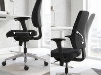 Bürostuhl DARIUS Schreibtischstuhl Stoffbezug Drehstuhl Drehsessel ergonomisch – Ansicht 4